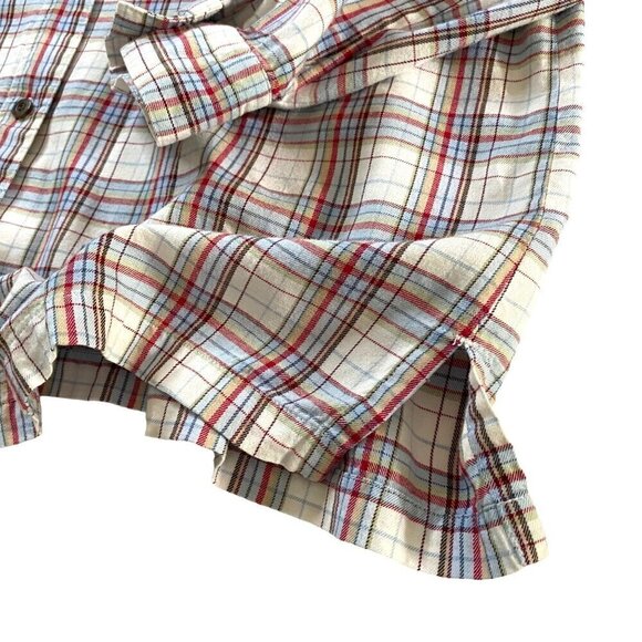 Crazy Horse Liz Claiborne Long Sleeve Plaid Button Front Shirt Women's Size L - Picture 2 of 8
